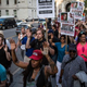 Protesters hold a rally on Aug. 18, 2014, in New York City in solidarity with the people in Ferguson, Mo., protesting the death of Michael Brown.
Andrew Burton/Getty Images